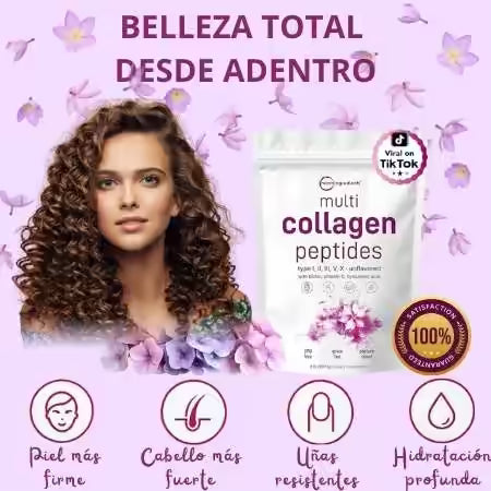 MULTI COLLAGEN PEPTIDES: COLAGENO 5 EN 1 BELLEZA, FUERZA Y JUVENTUD.