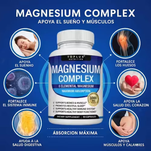 MAGNESIUM COMPLEX:  RECARGA TU ENERGIA Y FORTALECE TU CUERPO